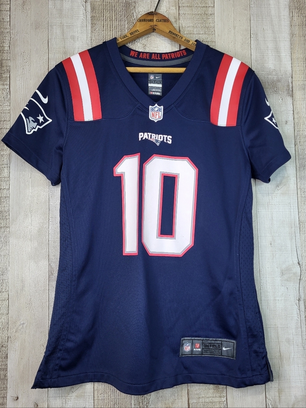 New England Patriots #10 Jones Navy Ladies Nike NFL Jersey. Size Medium.